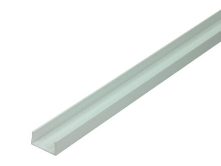 Arcansas Profil en U 1m 10x21 mm PVC blanc 1
