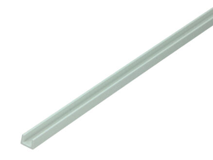 Arcansas Profil en U 1m 8,7x6,2 mm PVC blanc 1