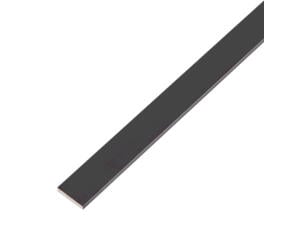 Profilé plat 15x2 mm 200cm aluminium anodisé noir