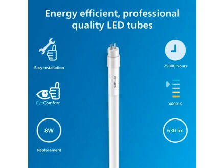 Mini Led Tl Philips ProjectLine LED TL-lamp T5 mini 4,5W 300mm koel wit | Hubo
