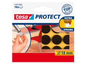 Tesa Protect viltglijder 18mm bruin 16 stuks