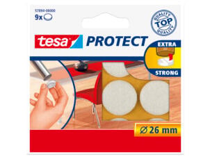 Tesa Protect viltglijder 26mm wit 9 stuks