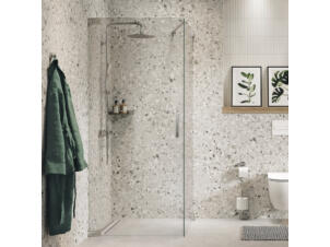 Sealskin Pure porte de douche pivotante pour combinaison avec paroi latérale 90x200 cm verre clair argent brillant