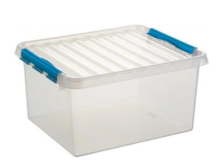 Sunware Q-line boîte de rangement 36l transparent-bleu 1