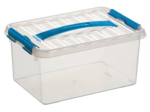 Sunware Q-line opbergbox 6l transparant-blauw