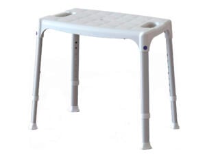Secucare Quattro tabouret de douche 50cm réglable en hauteur blanc