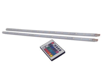 Prolight RGB LED strip 3,6W 40cm 2 stuks + afstandsbediening 1