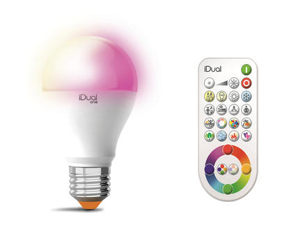 iDual RGB ampoule LED E27 11W 2 pièces + télécommande 1