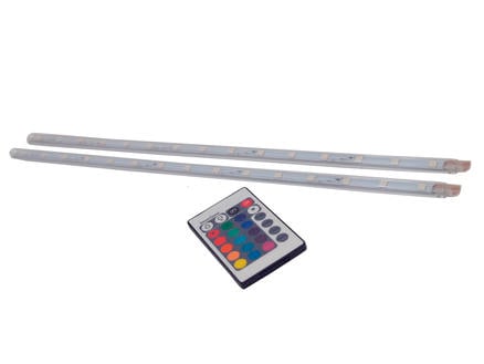 Prolight RGB ruban LED 3,6W 40cm 2 pièces + télécommande 1
