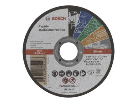 Bosch Professional Rapido Multiconstruction disque à tronçonner 115x1x22,23 mm 1