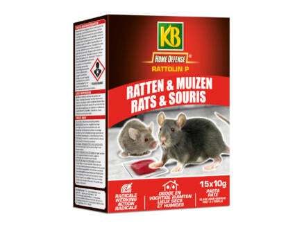 KB Rattolin P pasta tegen ratten en muizen 15x10 g 1