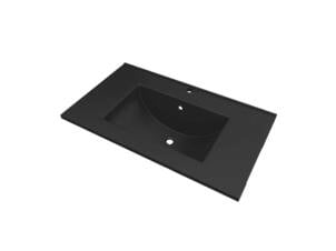 Aurlane Ready lavabo encastrable 80cm céramique noir