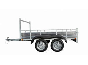 Remorque 257x132 cm aluminium double essieux