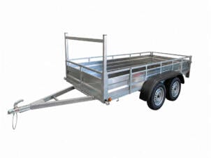 Remorque 300x132 cm aluminium double essieux