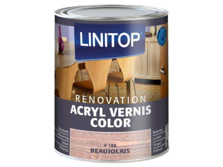 Linitop Renovation vernis acryl zijdeglans 0,75l beaujolais #188 1