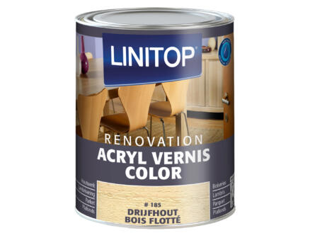 Linitop Renovation vernis acryl zijdeglans 0,75l drijfhout #185 1