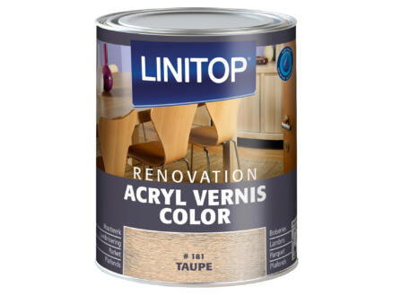 Linitop Renovation vernis acryl zijdeglans 0,75l taupe #181 1