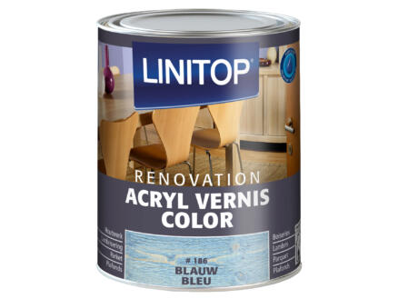 Linitop Renovation vernis acrylique satin 0,75l bleu #186 1