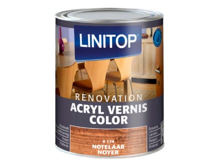 Linitop Renovation vernis acrylique satin 0,75l noyer #174 1