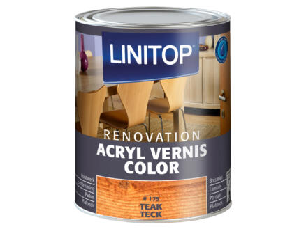 Linitop Renovation vernis acrylique satin 0,75l teck #175 1