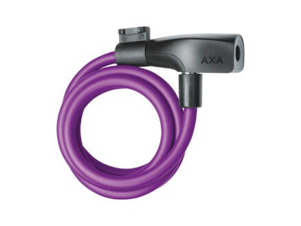 Axa Resolute cadenas vélo câble antivol à clé 8mm 120cm vélo enfant violet 1