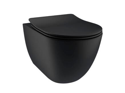 Lafiness Rim-Carbon cuvette WC suspendu noir 1