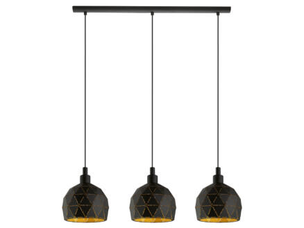 Eglo Roccaforte hanglamp E14 max. 3x40 W zwart/goud 1