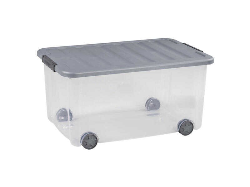 Coffre Transparent CURVER Boîte Rangement CURVER Scotti 50L - Roulettes - Transparent/Gris - Pour Maison Et Garage Boite De Rangement Scotti 50l Coffre Transparent CURVER Boîte Rangement CURVER Scotti 50L - Roulettes - Transparent/Gris - Pour Maison Et Garage Boite De Rangement Scotti 50l