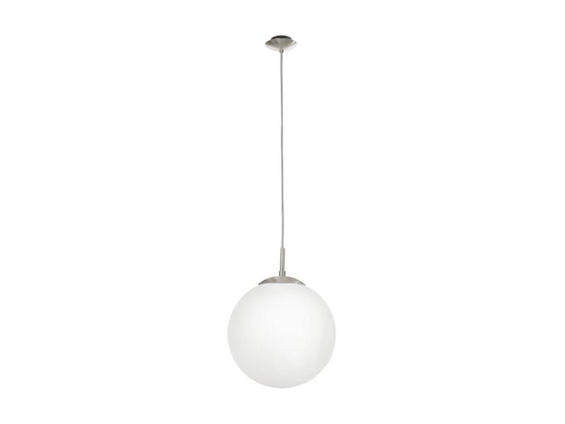 Susp Rondo Eglo Rondo suspension E27 max. 60W 25cm nickel mat/blanc | Hubo