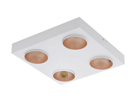 Eglo Ronzano spot de plafond LED 4x3,3 W dimmable blanc/or 1