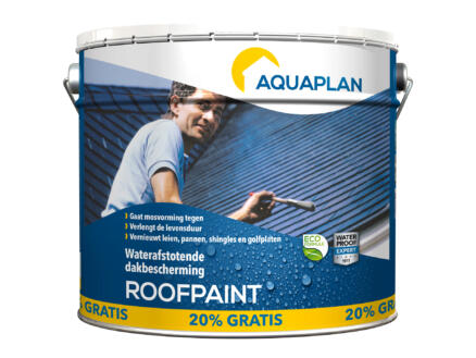 Aquaplan Roofpaint antraciet 10l+20% gratis 1