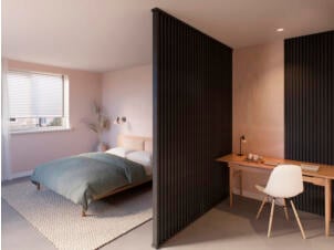 CanDo Roomdivider profilé sol et plafond 90 MDF chêne de lave 1 set