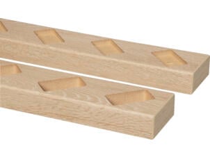 CanDo Roomdivider vloer/plafond profiel 45 MDF natuur eiken 1 set