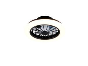 Reality Rotsund LED plafondventilator 21W zwart mat