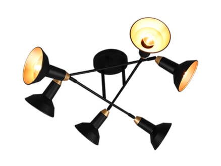 Trio Roxie plafondlamp E14 max. 6x10 W zwart 1