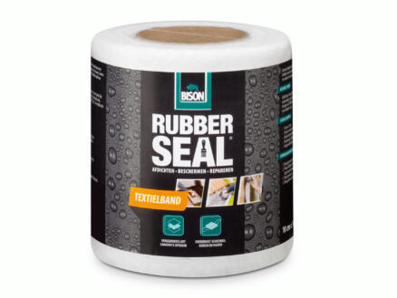 Bison Rubber Seal bande à textile 10m x 100mm blanc