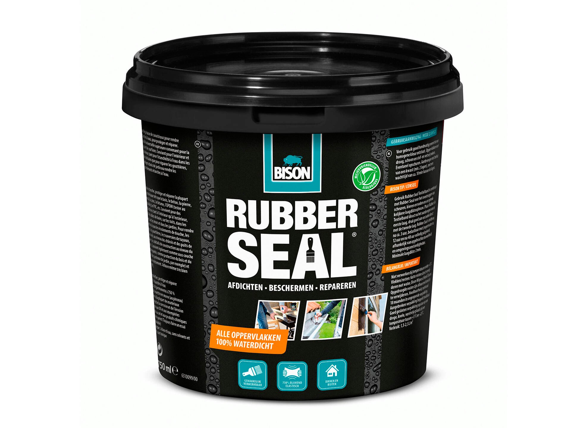 Chemicaliën eerlijk park Bison Rubber Seal coating 750ml | Hubo