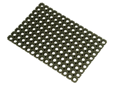Rubbermat met ringen 100x150 cm zwart 1