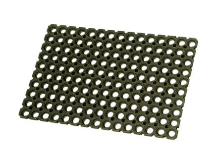Rubbermat met ringen 40x60 cm zwart 1