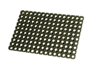 Rubbermat met ringen 40x60 cm zwart