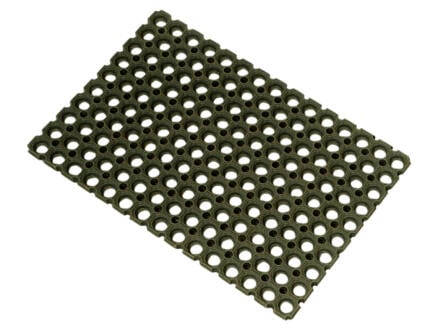 Rubbermat met ringen 80x120 cm zwart 1