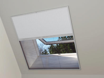 Bruynzeel S700 Duo-plissé store moustiquaire occultant fenêtre de toit 113x180 cm aluminium 1