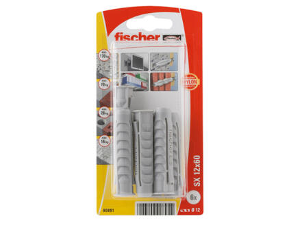 Fischer SX chevilles 12x60 mm 6 pièces 1