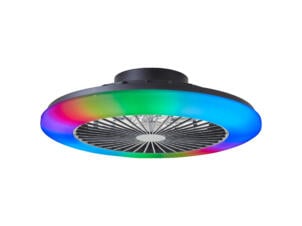Salerno LED plafondlamp met ventilator 48,5cm 40W zwart