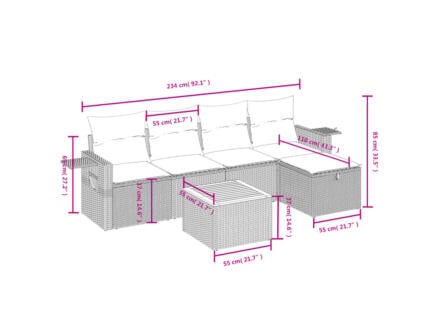 Salon Lounge 1 Table De Jardin Coussins R sine Tress e Beige gris salon-lounge-1-table-de-jardin-coussins-r-sine-tress-e-beige-gris