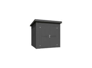 Outdoor Life Products Sara abri de jardin en bois 200x200x216,6 cm chalet carbon grey