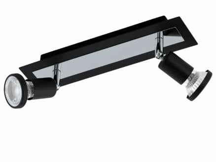 Eglo Sarria LED balkspot 2x5 W zwart/chroom 1