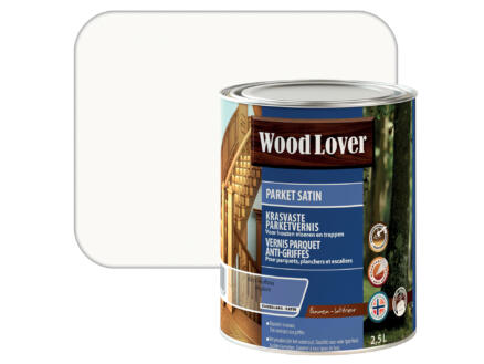 Wood Lover Satin parketvernis 2,5l kleurloos 1