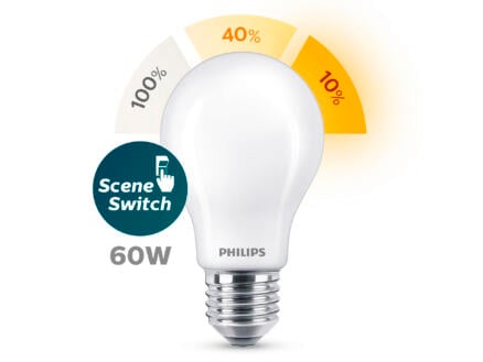 Philips SceneSwitch LED peerlamp E27 7,5W dimbaar