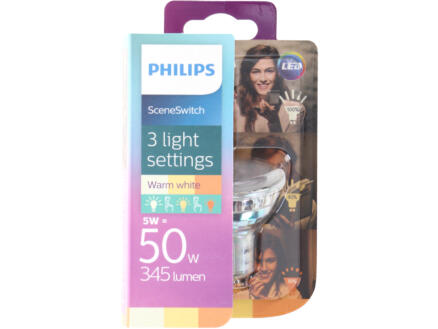 Philips SceneSwitch ampoule LED poire GU10 4,5W 1